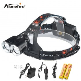 AloneFire HP29 2T6 headlamp led headlight high bright T6 head lamp lighting XML T6 led flashlight torch lantern fish light