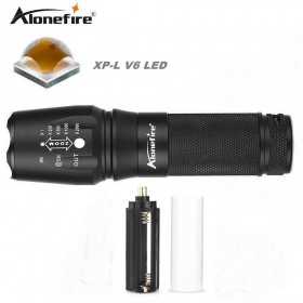 AloneFire E26 CREE XP-L V6 flashlight tactical V6 Powerfull led 26650 flashlight zoom light torch