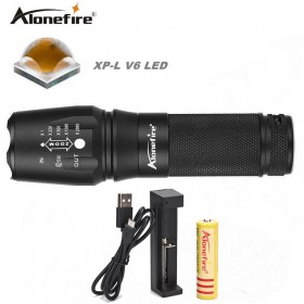 AloneFire E26 CREE XP-L V6 led flashlight V6 super bright led torch waterproof 26650 powerful flashlight for bicycle lighting