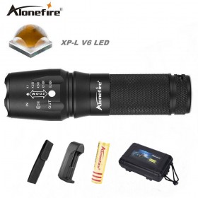 AloneFire E26 CREE XP-L V6 Portable Powerful LED Flashlight CREE V6 tactical flashlight 26650 led light for bike cycling hunting