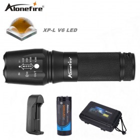 AloneFire E26 CREE XP-L V6 led Rechargeable 26650 flashlight cree V6 light 26650 battery outdoor camping cycling Powerful led flashlight
