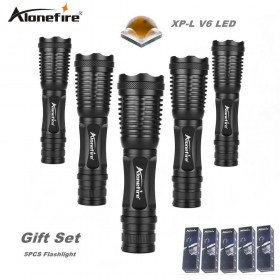 AloneFire E007 CREE XP-L V6 led flashlight zoomable flashlight led torch adjustable V6 led flashlight