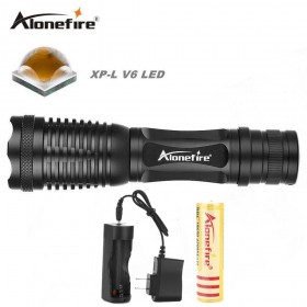 AloneFire E007 led flashlight CREE XP-L V6 zoom led flashlight torch lamp lights 18650 flash lamp