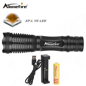 AloneFire E007 CREE XP-L V6 waterproof led flashlight adjustable zoomable flashlight torch lights