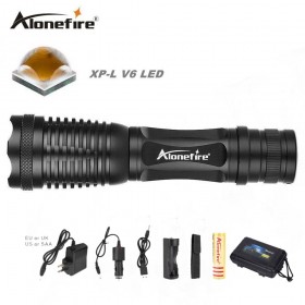 AloneFire E007 zoomable cree led flashlight XP-L V6 led torch for 18650 battery rechargeable light