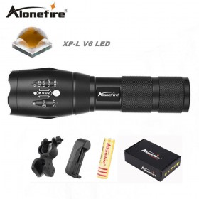 AloneFire E17 CREE XP-L V6 10W zoomable led flashlight v6 Ultra bright bike flash light for 18650 flashlight