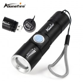 AoneFire X200 3Mode Tactical Flash Light Torch Mini Zoom Rechargeable Powerful USB LED Flashlight AC Lanterna For Outdoor Travel