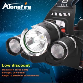 AloneFire HP83 3 LED Headlight 10000LM Cree XM-L T6 Head Lamp Fishing Light LED Headlamp