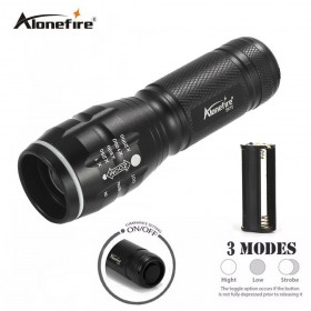 AloneFire SK10 High-quality Mini Black CREE XPE 2000Lumens LED Flashlight Zoomable LED Torch penlight For AAA battery