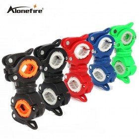 AloneFire 1pc 360 Degree Rotation Cycling Bike Flashlight Holder Bicycle Light Torch Mount LED Head Front Light Holder Clip Bike Accessories