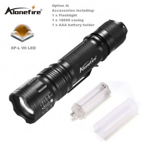 AloneFire TK105 Led 18650 Flashlight CREE XPL V6 Zoomable Torch AAA zoom waterproof 5 mode flash lights Zooming LED Flashlight