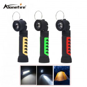 AloneFire C020 COB LED Flashlight Magnetic Working Folding Hook Light Lamp Torch Linternas Use 4xaaa batteries