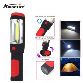 AloneFire C024 Portable mini LED Flashlight Work Light lamp with Magnet & Rotating Hanging Hook for Outdoors camping sport & home use
