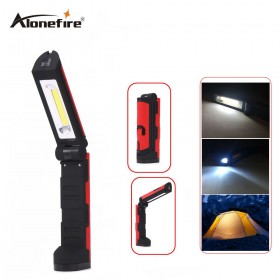 AloneFire C026 Multifunctional Portable COB LED Magnetic Folding Hook Work Light Flashlight Lanterna Lamp for Camping Hunting Fishing