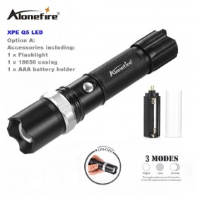 AloneFire TK107 3Mode Tactical Flash Light Torch Mini Zoom Rechargeable Powerful LED Flashlight AC Lanterna For Outdoor Travel