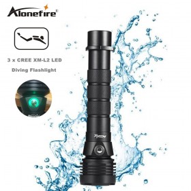 AloneFire DV44 Diving Flashlight 26650 Light Dive Torch Powerful Cree LED XM-L2 Underwater Flashlight Waterproof Diving Lamp lanterna