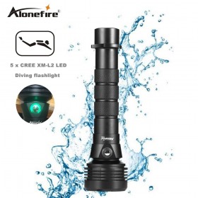 AloneFire DV45 Diving flashlight 18650 or 26650 LED Underwater Flashlights XM-L2 Waterproof dive light Lamp Torch Portable Lantern Lights