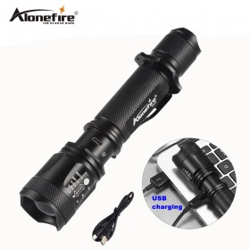 AloneFire TK200 lanterna powerful led cree XM L2 LED usb zoom flashlight tactical torch flash light self defense 18650 battery