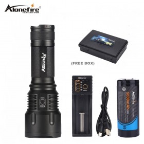 AloneFire X980 Cree xml-t6 powerful Led flashlight 26650 battery zoom Led torch flash light hunting lanterna camping bicycle