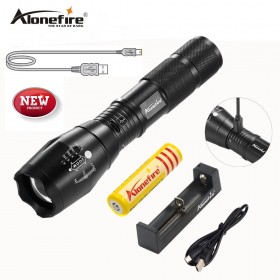 AloneFire High Bright G700-U CREE XM-L T6 USB Rechargeable LED Flashlight Zoomable linternas 3800 Lumens LED Torch