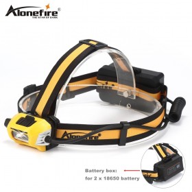 AloneFire HP-B7 New Waterproof LED headlight outdoors Headlamp head light lamp Torch Lanterna with Headband Use 2x18650