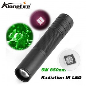 AloneFire Camping Light Hunting Lamp Flashlight IR Lamp 5W Torch 850nm Zoom Infrared Radiation IR LED Night Vision flashlight IR01