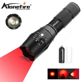 AloneFire E17 XP-E Red Spotlight LED Flashlight torch zoomable Adjustable Focus Lantern Portable Penlight outdoor Camping flashlight