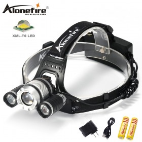 AloneFire HP35 XML L2 LED Headlamp 4-Mode Headlight Zoom Adjustable Flashlight Hunting Camping Head Torch by 18650 Battery