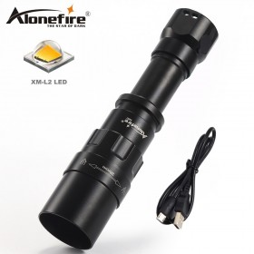 AloneFire X490 CREE XML L2 LED Flashlight Tactical Flashlight Zoomable 5 Mode Aluminum Lanterna LED Torch Flashlights for Camping