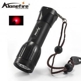 AloneFire X500 Tactical Hunting Flashlight Torch Red LED Light for 18650