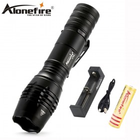 AloneFire G702 LED Flashlight 18650 zoom torch 5000 Lumens Waterproof flashlights cree xm-l t6 LED Zoomable light