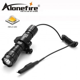 AloneFire 501Bs Tactical Flashlight L2 Hunting Rifle Torch Shotgun lighting+Tactical mount+Remote switch