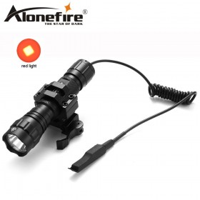 AloneFire 501Bs Tactical Flashlight Hunting red lights Torch Lanterna Camping Lamp+Tactical mount+Remote switch+Remote switch