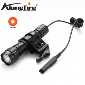 AloneFire 501Bs LED Flashlight Red Light Portable Camping Hunting Flash Light Lantern Tactical Torch Light 18650 Battery