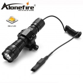 AloneFire 501Bs Tactical Flashlight lanterna 501B Hunting linterna Led Lampe Torche zaklamp with Remote Pressure Switch Gun Mount