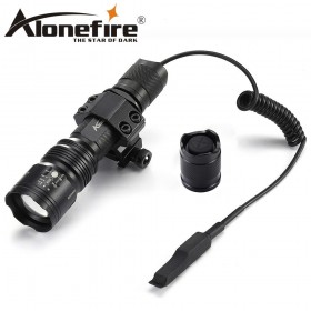 AloneFire TK104 L2 LED Tactical Flashlight Pistol Handgun Torch Light Lamp+gun scope mount+remote switch