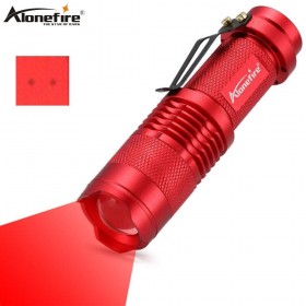 AloneFire SK68 Red Light Flashlight Red Hunting Light Tactical Flashlight Red Light Torch For Fishing Hunting Detector