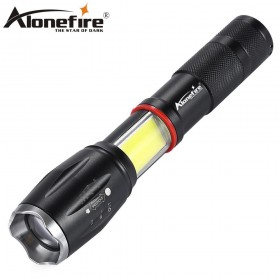 AloneFire G701 Multifunction Zoom Led flashlight 5000lm CREE XML T6 Torch COB lantern Lamp Magnet AAA 18650 Rechargeable battery