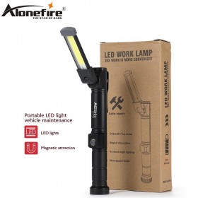 AloneFire W103 Foldable COB LED Flashlight Torch Flexible Hand Torch Work Light Magnetic Inspection Lamp