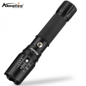 AloneFire X590 powerful led flashlight XML T6 led torch zoomable Rechargeable flashlight by 18650