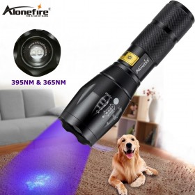 AloneFire E17 UV LED flashlight scorpion 365nm torch blacklight wavelength 395nm flashlight uv lamp