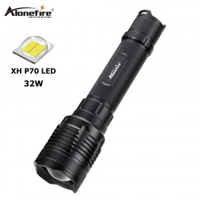 AloneFire H003 XHP70 most powerful 32W LED Flashlight chip Lamp Tactical LED Flash light torch Zoom LED Torch