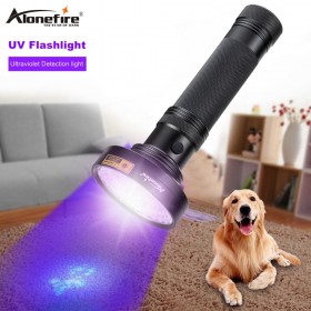 AloneFire UV Flashlight 10W 100 LEDs 395 nm UV LED Torch Back Detector Light for Dog Cat Urine Pet Stains Bed Bugs Scorpions