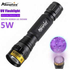 AloneFire SV004 LG Ultra Violet Light 5W High Power 395nm uv flashlight UV Black Light Pet Urine Stains Detector Scorpion