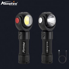 AloneFire W104 LED Work Light Micro USB Rechargeable Flashlight COB LED torch Magnetic Base Lighting Inspection Lamp