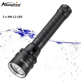 AloneFire DV53 Diving Flashlight Torch Scuba Dive Torch UnderWater 100m Depth Waterproof Led Flash lights Lantern light