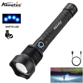 AloneFire H007 50000 lumens Lamp xhp70.2 most powerful flashlight usb Zoom led torch xhp70 Best Camping Outdoor