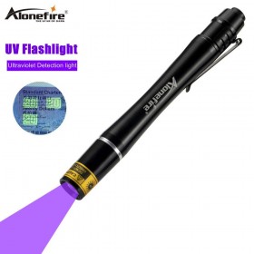 AloneFire SV350 Mini Aluminum UV Ultra Violet LED Flashlight Blacklight AAA Torch Light Lamp