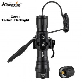 AloneFire tk503 Mini Pistol Light QD Quick Detach Handgun zoom Flashlight LED Rifle Gun Tactical Torch for 20mm Rail Glock