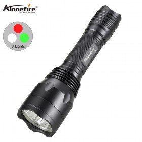 AloneFire C10 Cree XPG R5 LED Tactical flashlight Hunt Light Red/green/white High power lantern Torch Lamp